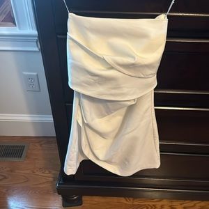 Zara white mini dress , cross front, unique